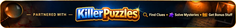 Partnered with KillerPuzzles — Find Clues, Solve Mysteries, Get Bonus Stuff